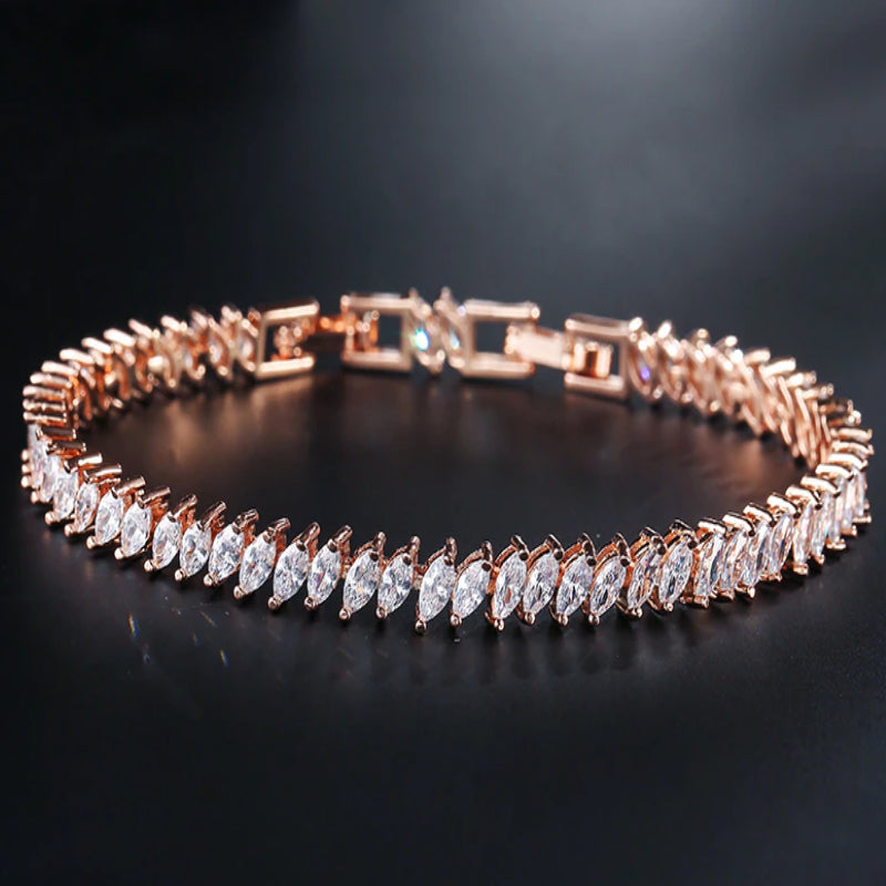 Diamond rose gold hot sale tennis bracelet